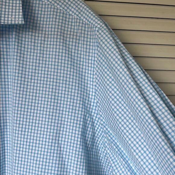Ben Sherman Original Mens Dress Shirt XL Blue Gingham Check Long Sleeve - Picture 4 of 9